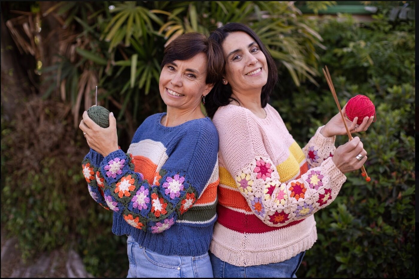 Suéter Fusión con mangas de grannys multicolor