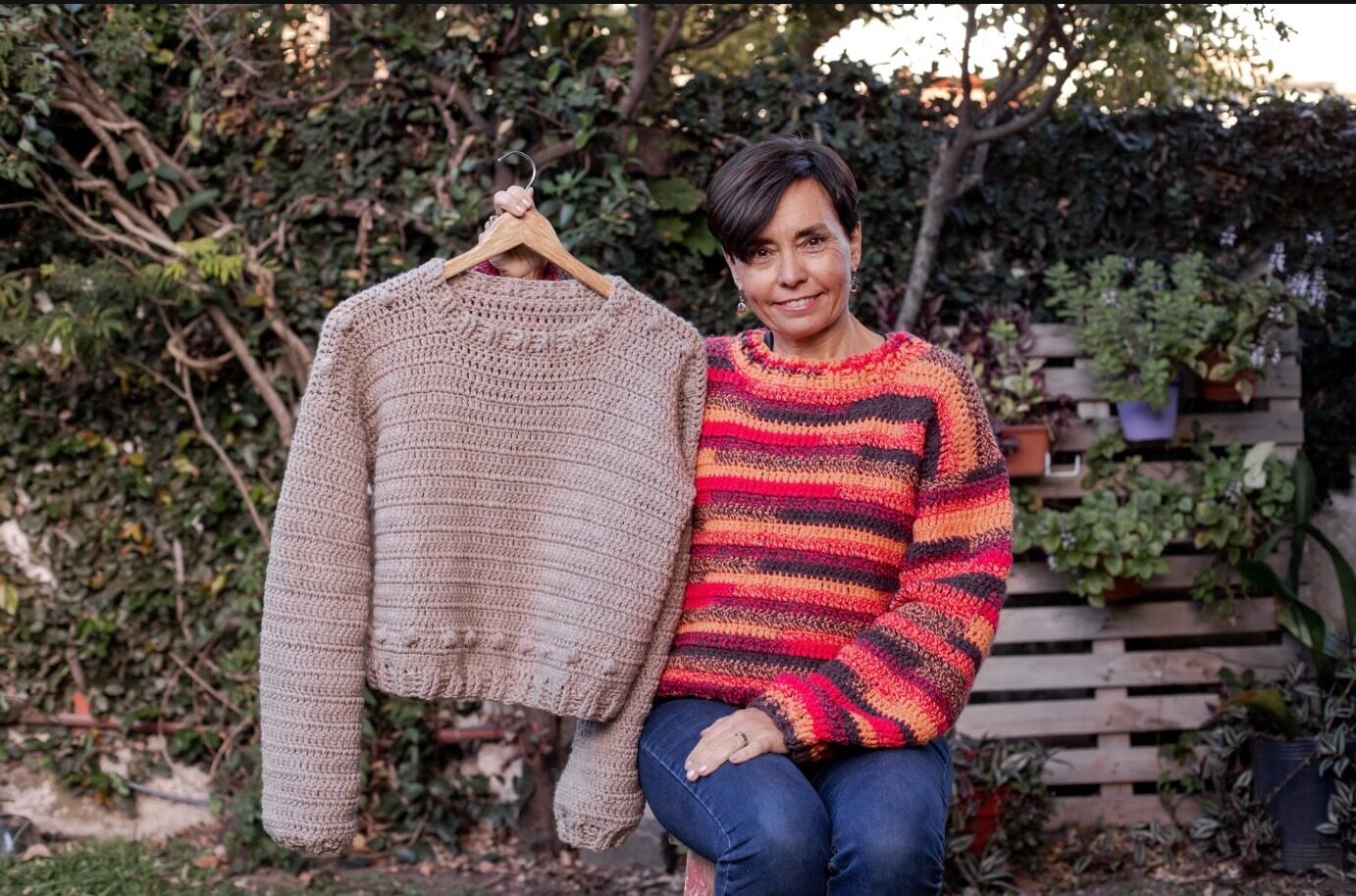 Suéter tejido a crochet del curso Tu suéter, tu estilo